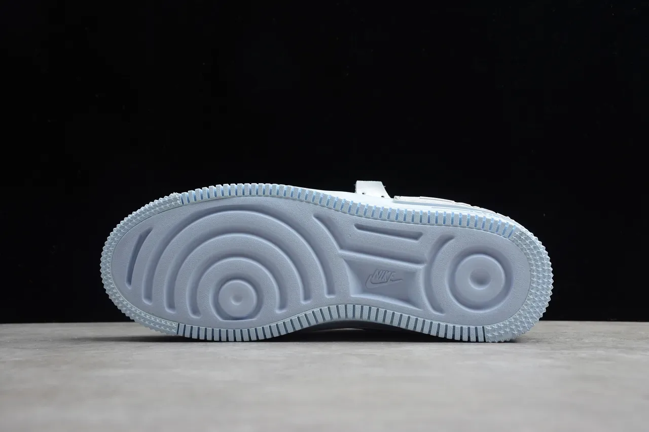 Nike Air Force 1 Platform Light Gray White Lifestyle Sneakers 12