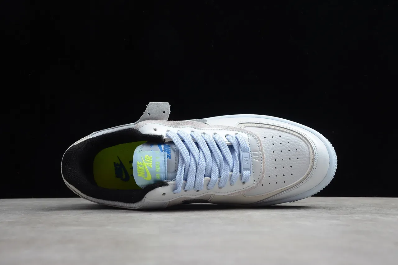 Nike Air Force 1 Platform Light Gray White Lifestyle Sneakers 13