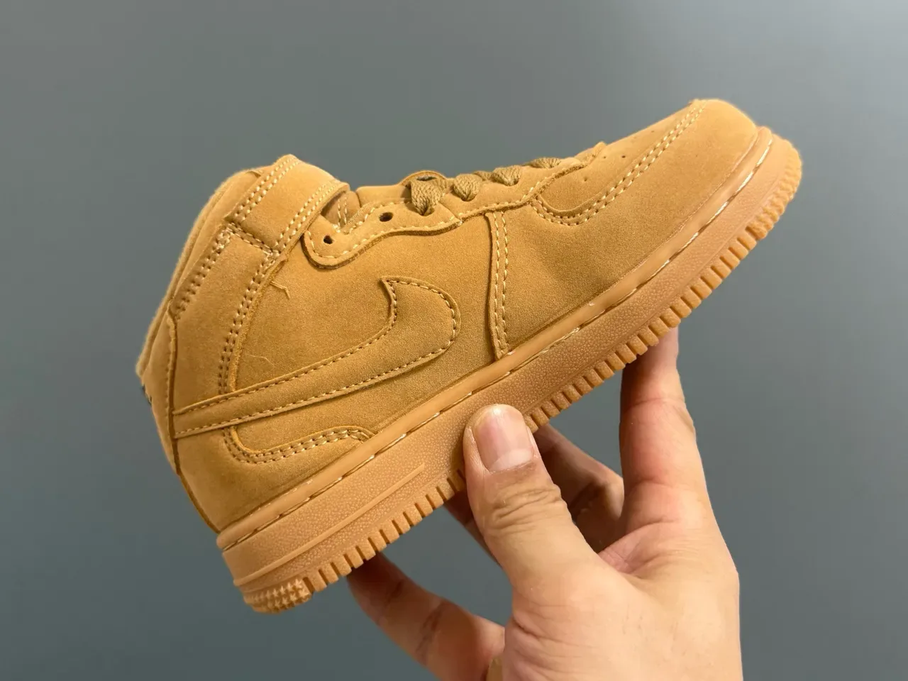 Nike Air Force 1 Tan Suede Lifestyle Sneakers 17