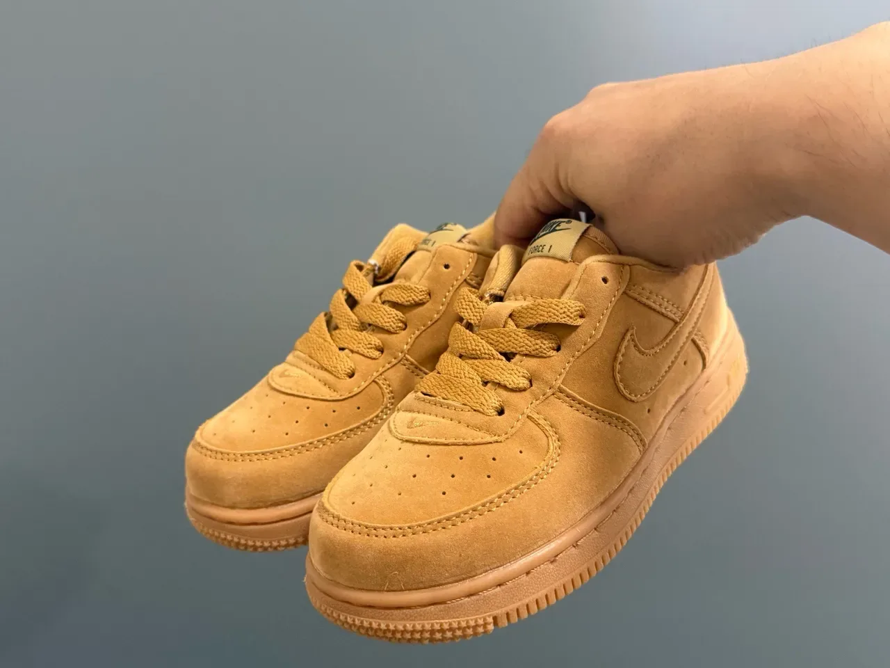 Nike Air Force 1 Tan Suede Lifestyle Sneakers 22