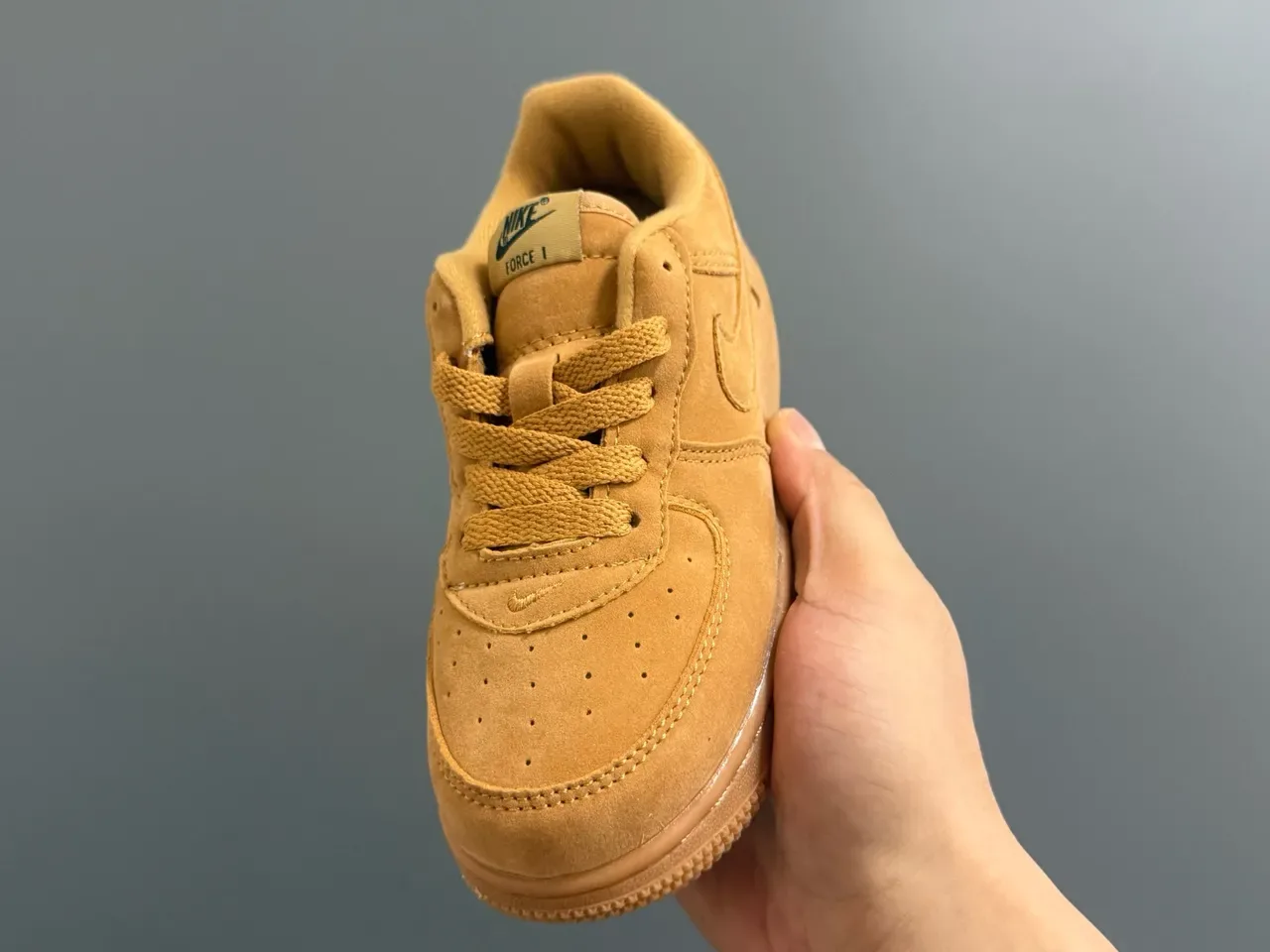 Nike Air Force 1 Tan Suede Lifestyle Sneakers 24