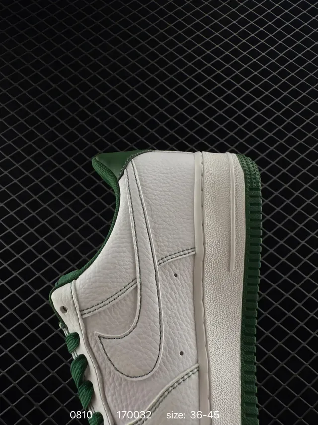 Nike Air Force 1 White and Green Lifestyle Sneakers 3