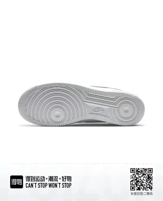 Nike Air Force 1 White and Red Lifestyle Sneakers 6