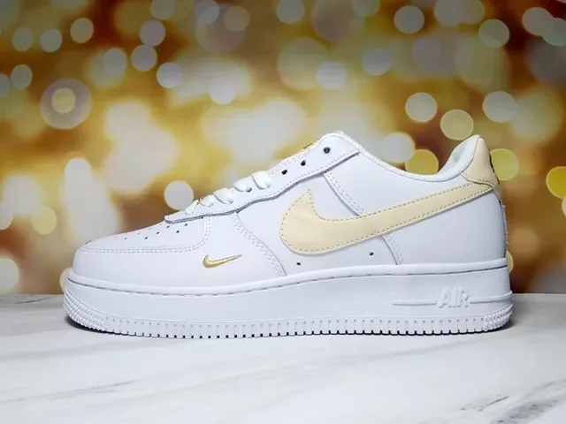 Nike Air Force 1 Branco e Royal Blue Sneakers Lifestyle 5