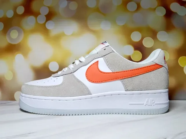 Nike Air Force 1 Branco e Royal Blue Sneakers Lifestyle 9