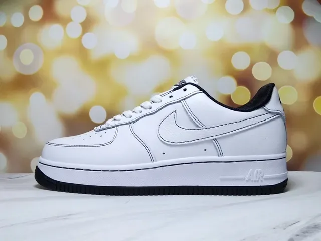 Nike Air Force 1 Branco e Royal Blue Sneakers Lifestyle 16