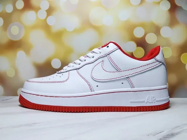 Nike Air Force 1 Branco e Royal Blue Sneakers Lifestyle 18