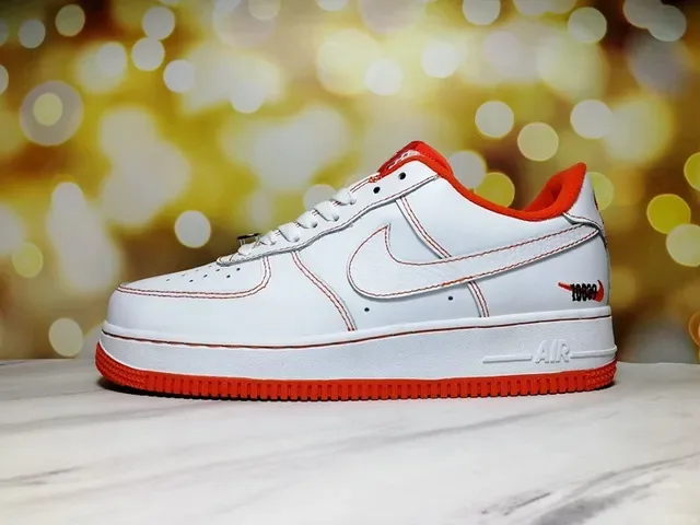 Nike Air Force 1 Branco e Royal Blue Sneakers Lifestyle 19