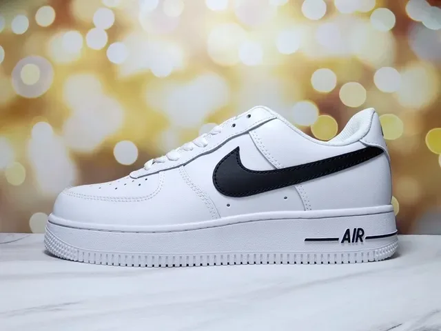 Nike Air Force 1 Branco e Royal Blue Sneakers Lifestyle 23