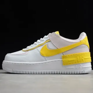 Nike Air Force 1 White and Yellow Lifestyle Sneakers
