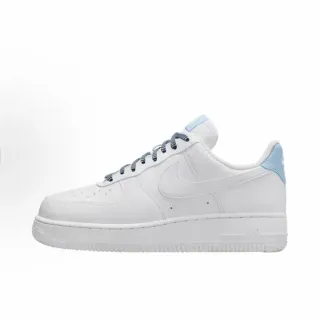 Nike Air Force 1 White Blue Low-Top Perforated Toe Lifestyle Sneakers