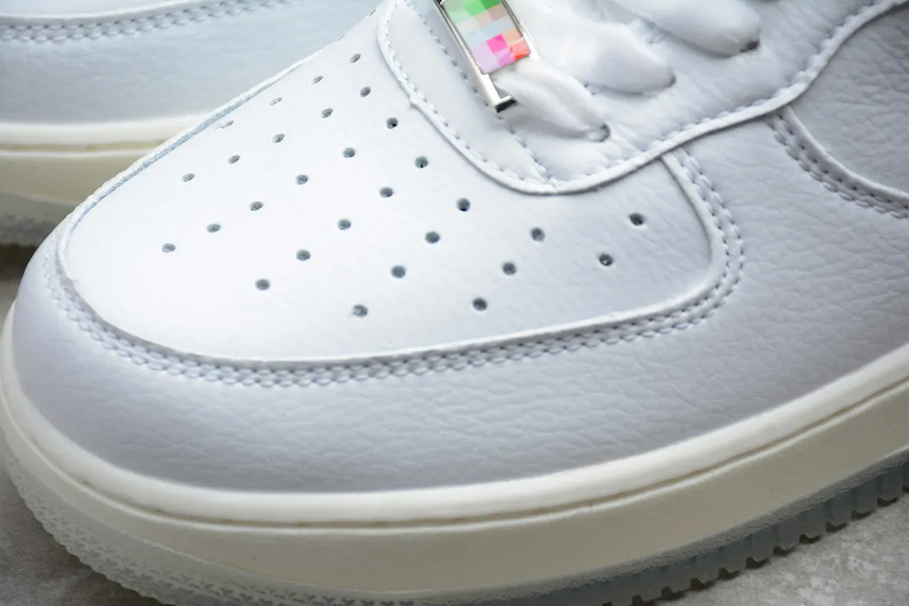 Nike Air Force 1 White Pink Gradient Heel Lifestyle Sneakers 5