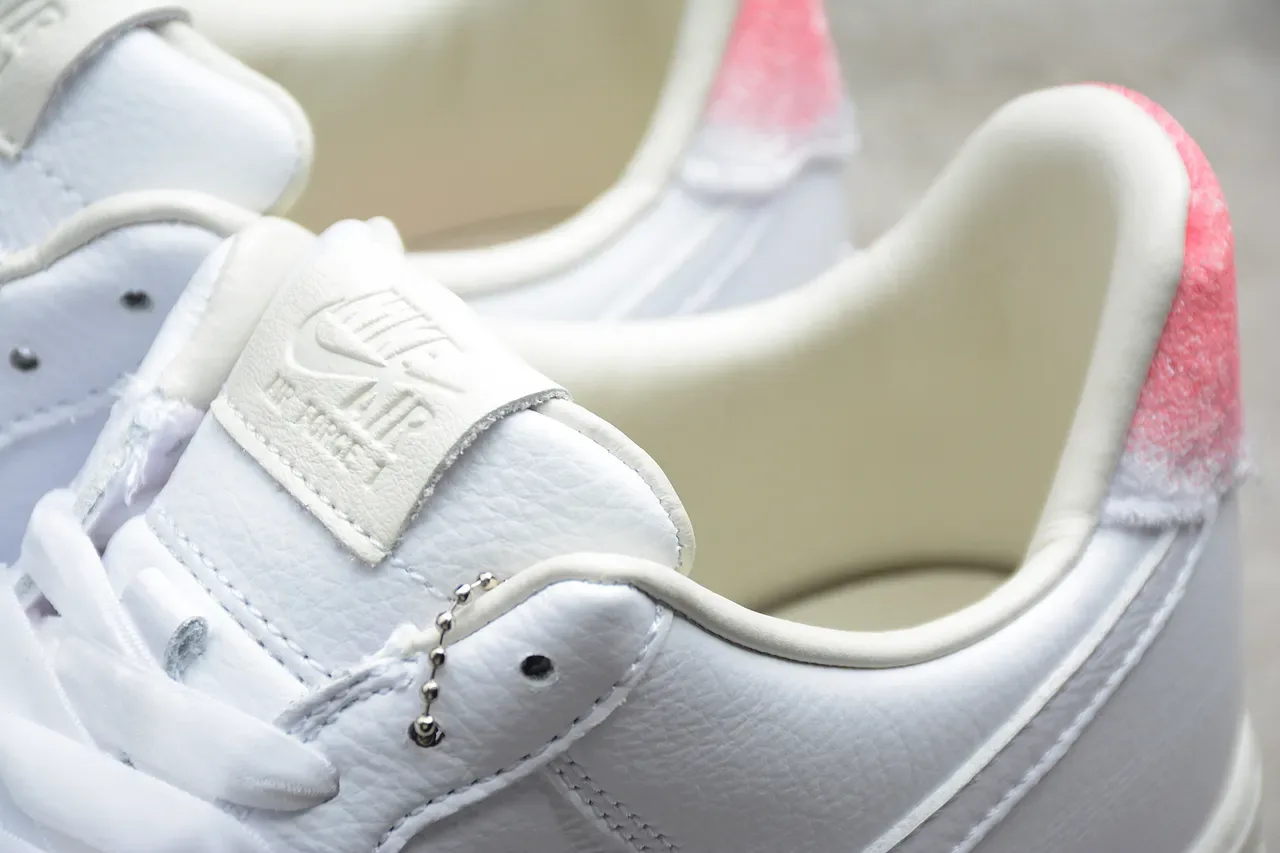 Nike Air Force 1 White Pink Gradient Heel Lifestyle Sneakers 6