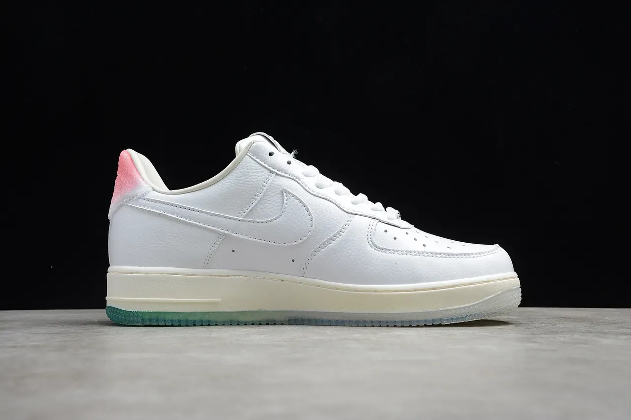 Nike Air Force 1 White Pink Gradient Heel Lifestyle Sneakers 12