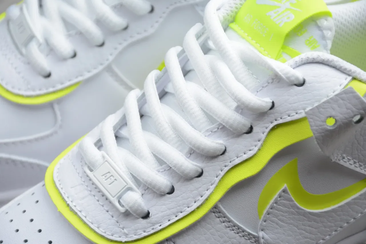 Nike Air Force 1 White Volt Lifestyle Sneakers 9