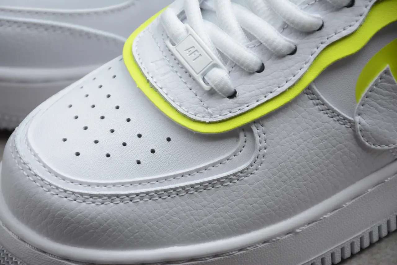 Nike Air Force 1 White Volt Lifestyle Sneakers 10