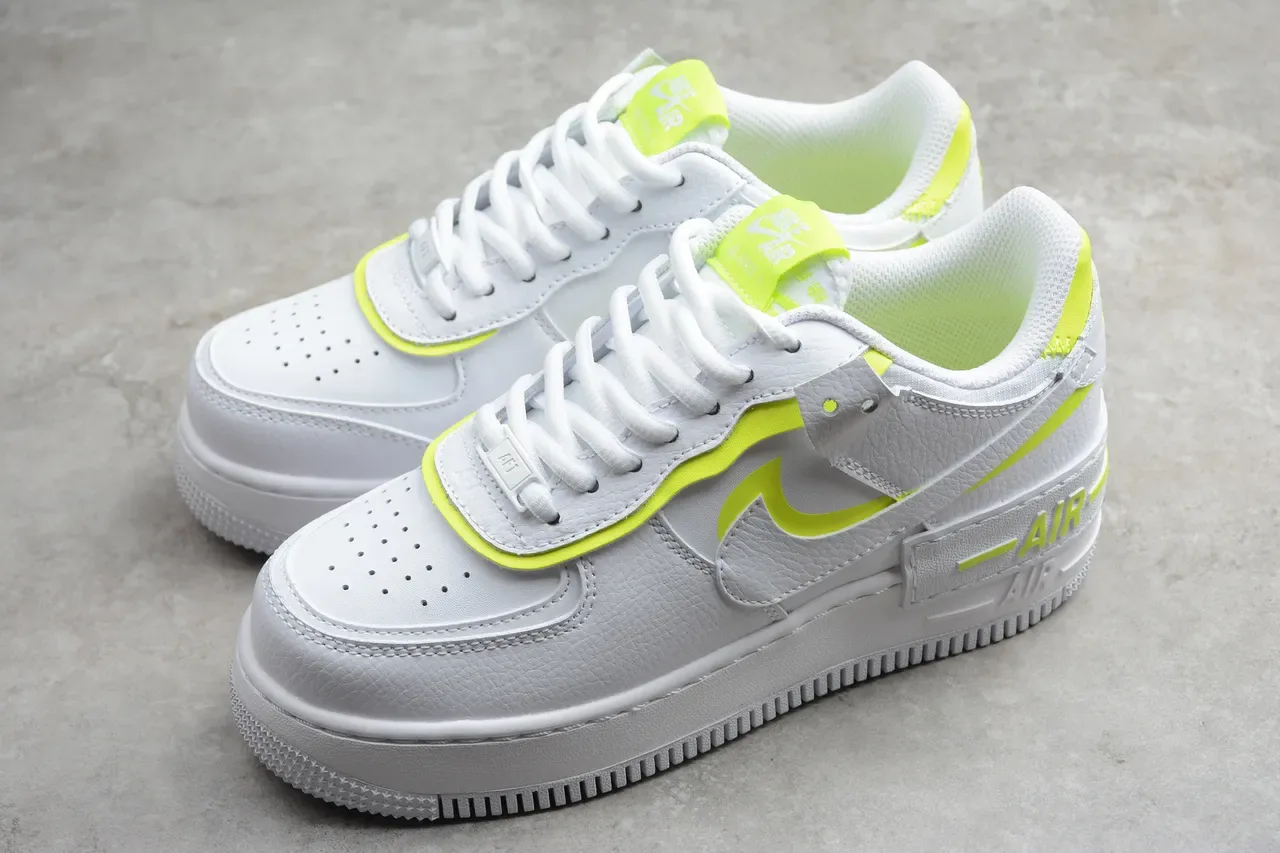 Nike Air Force 1 White Volt Lifestyle Sneakers 11