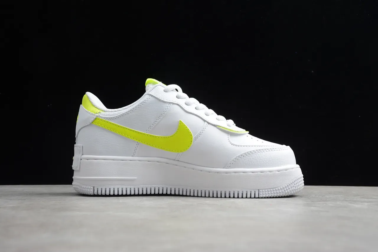 Nike Air Force 1 White Volt Lifestyle Sneakers 15