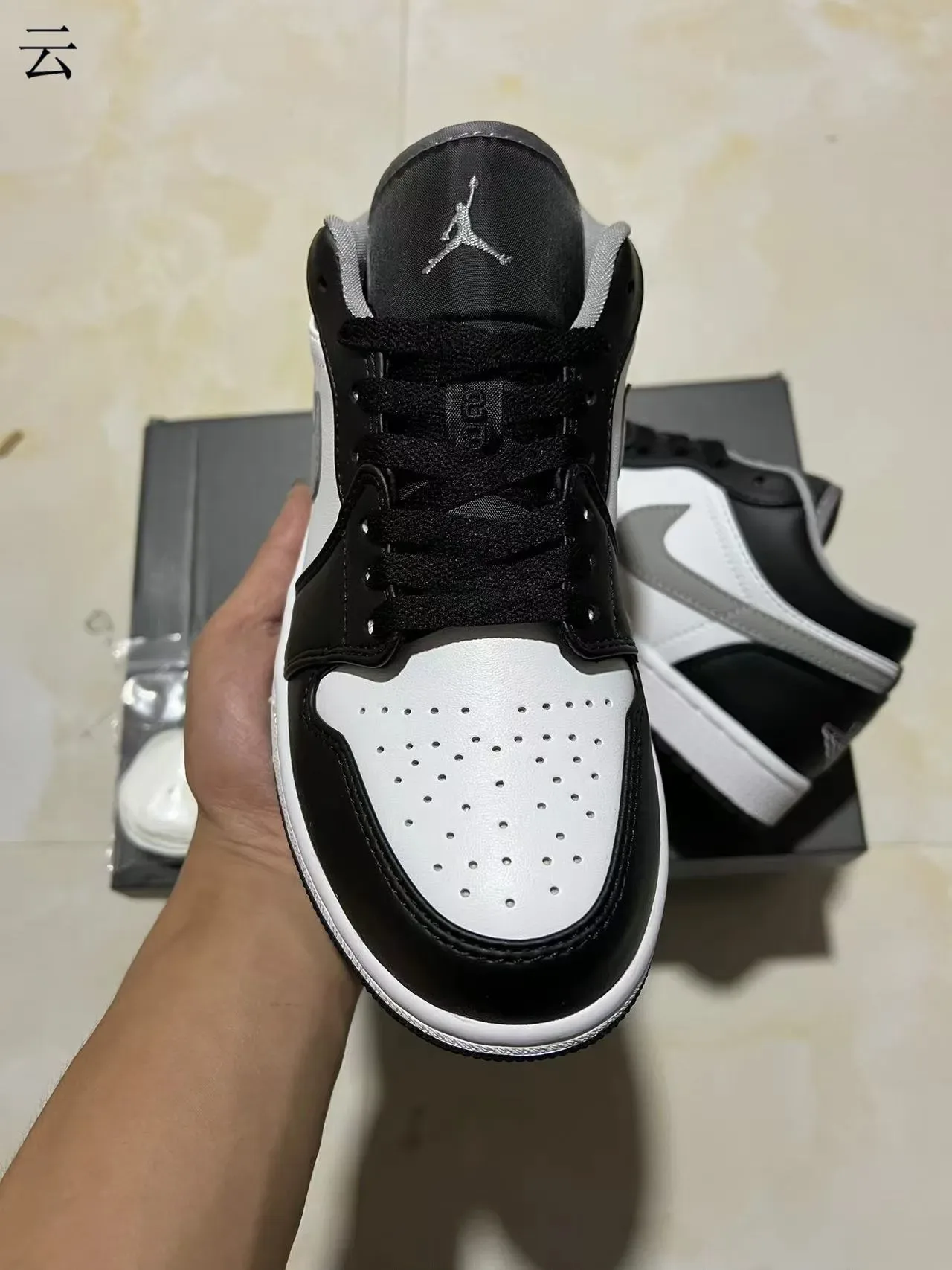 Nike Air Jordan 1 Black White Gold Lifestyle Sneakers 14