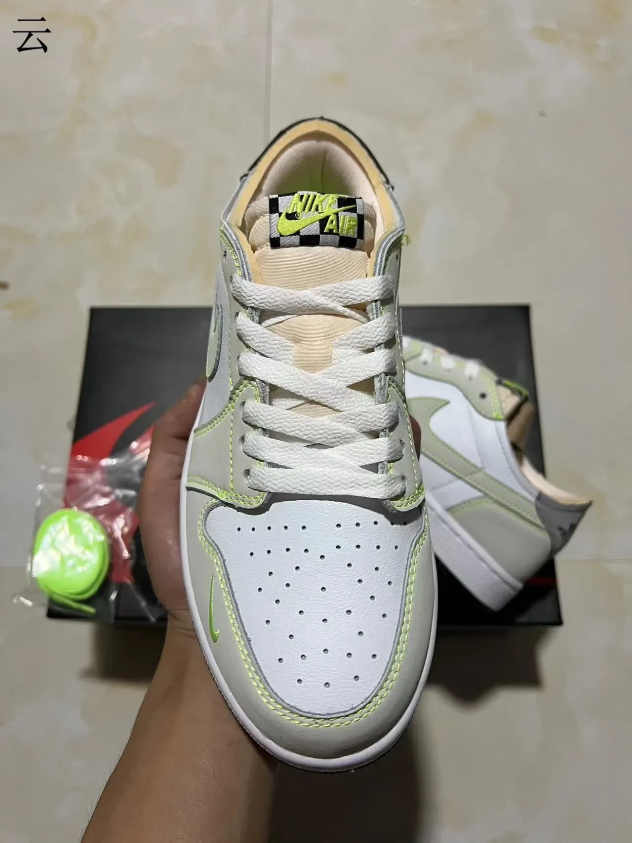 Nike Air Jordan 1 Black White Gold Lifestyle Sneakers 24