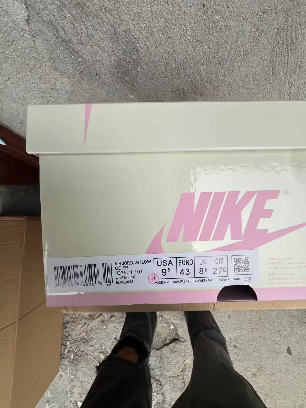Nike Air Jordan 1 Low Pink and Red Lifestyle Sneakers 10