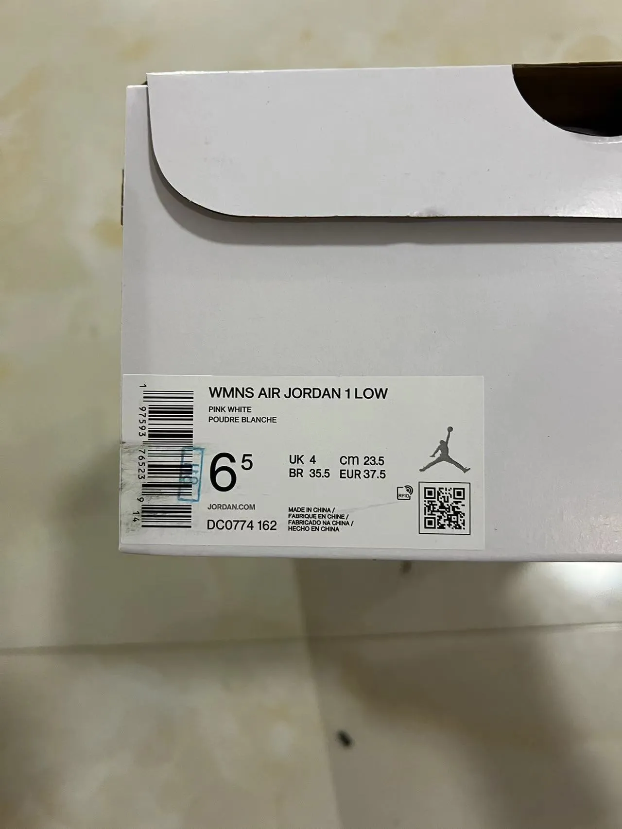 Nike Air Jordan 1 Low Pink and White Lifestyle Sneakers 10