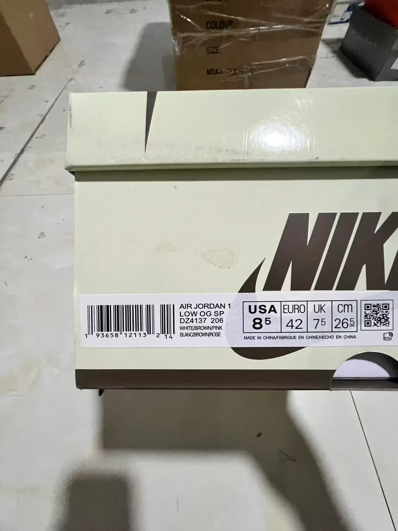 Nike Air Jordan 1 Low Pink Brown Cream Lifestyle Sneakers 11