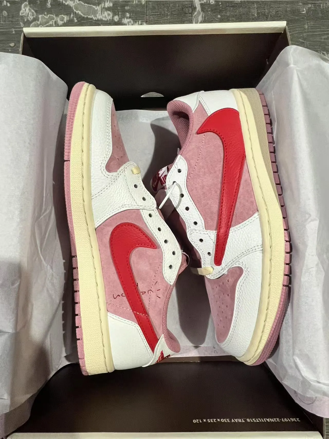 Nike Air Jordan 1 Low Pink Red White Lifestyle Sneakers 9