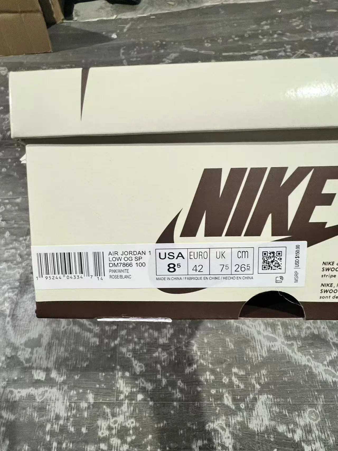Nike Air Jordan 1 Low Pink Red White Lifestyle Sneakers 10
