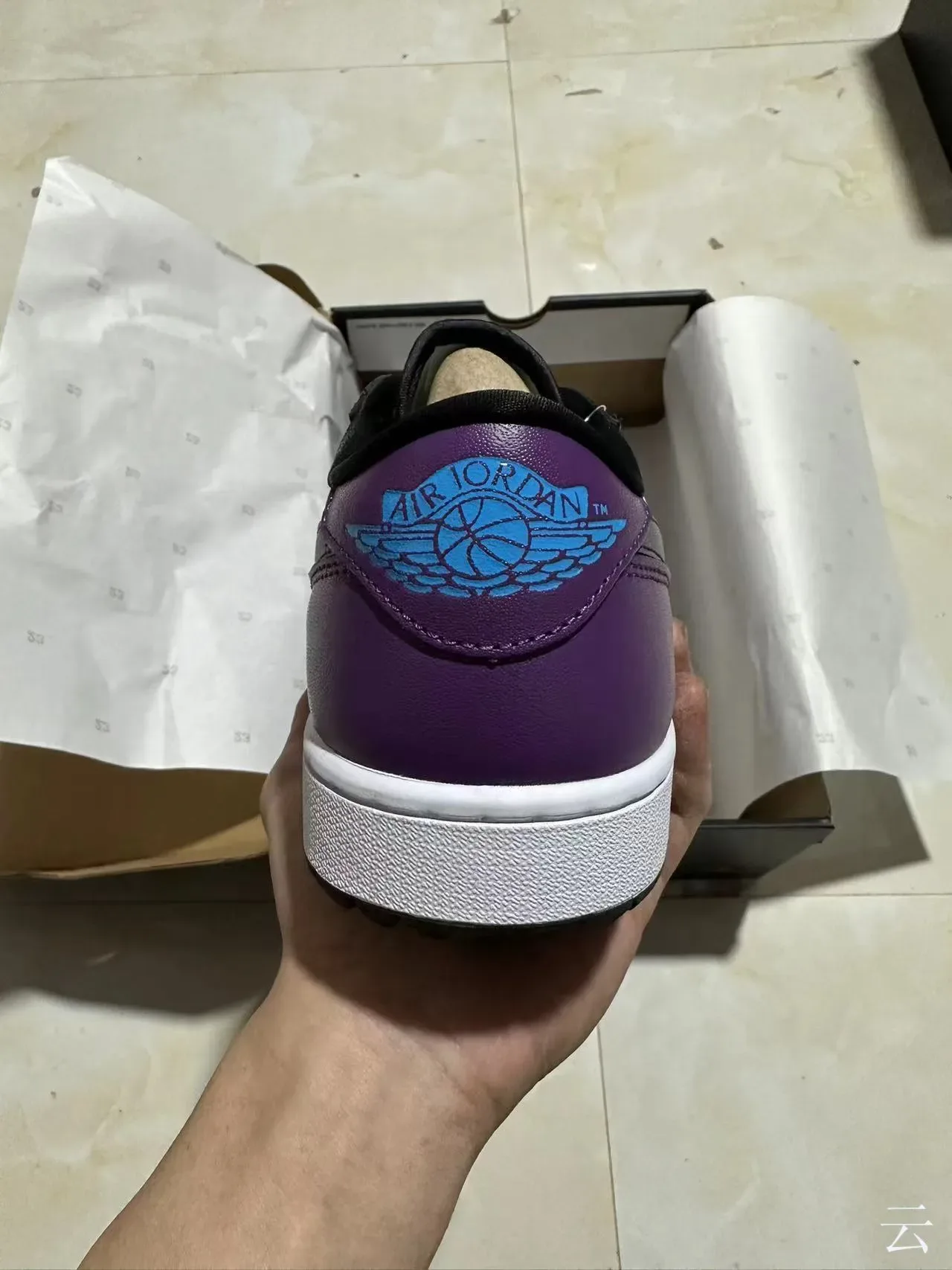 Nike Air Jordan 1 Low Purple and White Lifestyle Sneakers 3
