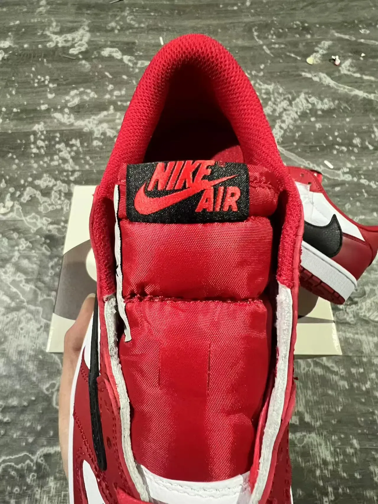 Nike Air Jordan 1 Low Red White Black Lifestyle Sneakers 4