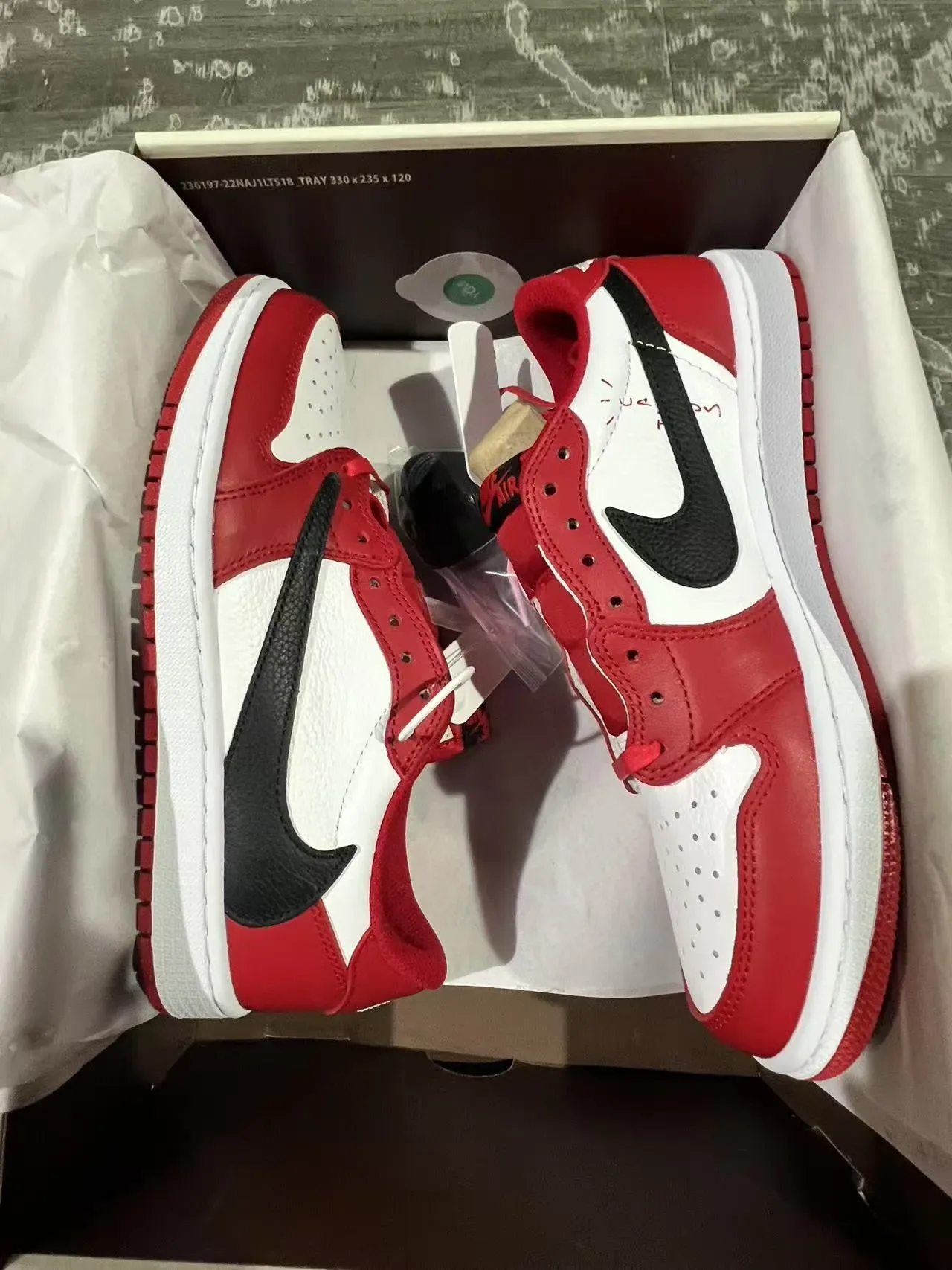 Nike Air Jordan 1 Low Red White Black Lifestyle Sneakers 9