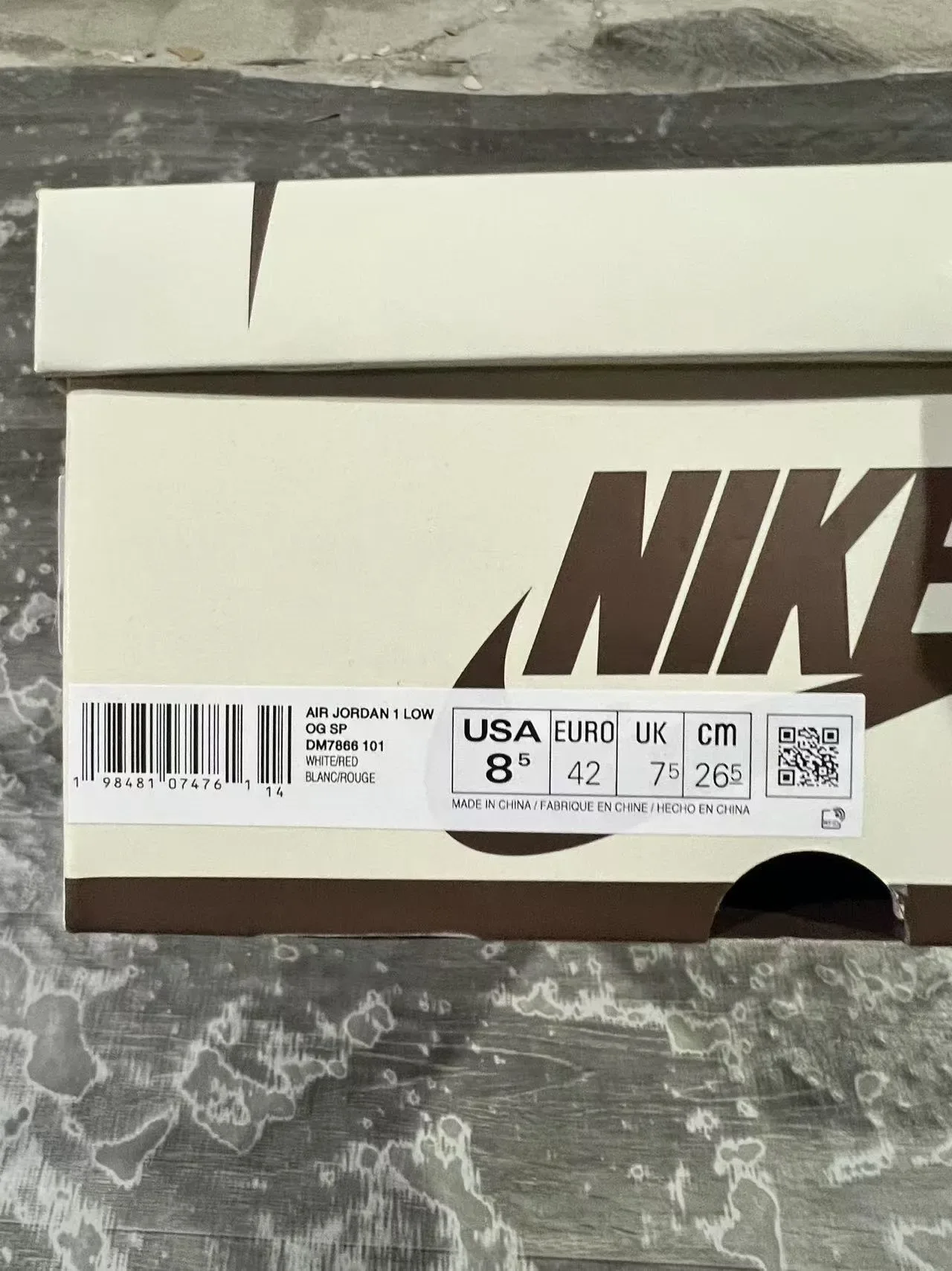 Nike Air Jordan 1 Low Red White Black Lifestyle Sneakers 10