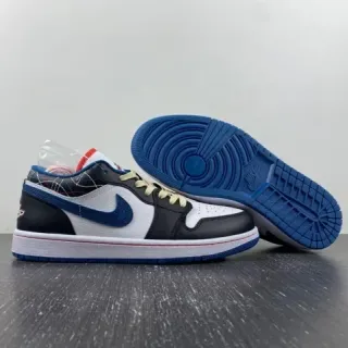 Nike Air Jordan 1 Low White Black Royal Blue Lifestyle Sneakers