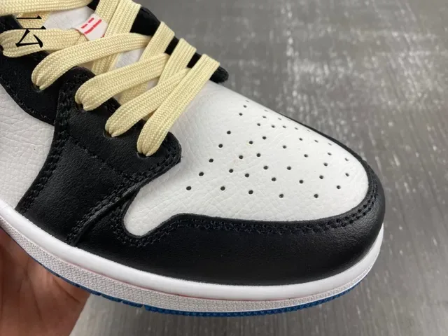Nike Air Jordan 1 Low White Black Royal Blue sneakers lifestyle 5