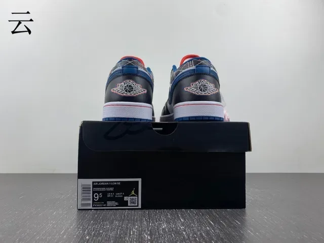 Nike Air Jordan 1 Low White Black Royal Blue sneakers lifestyle 17