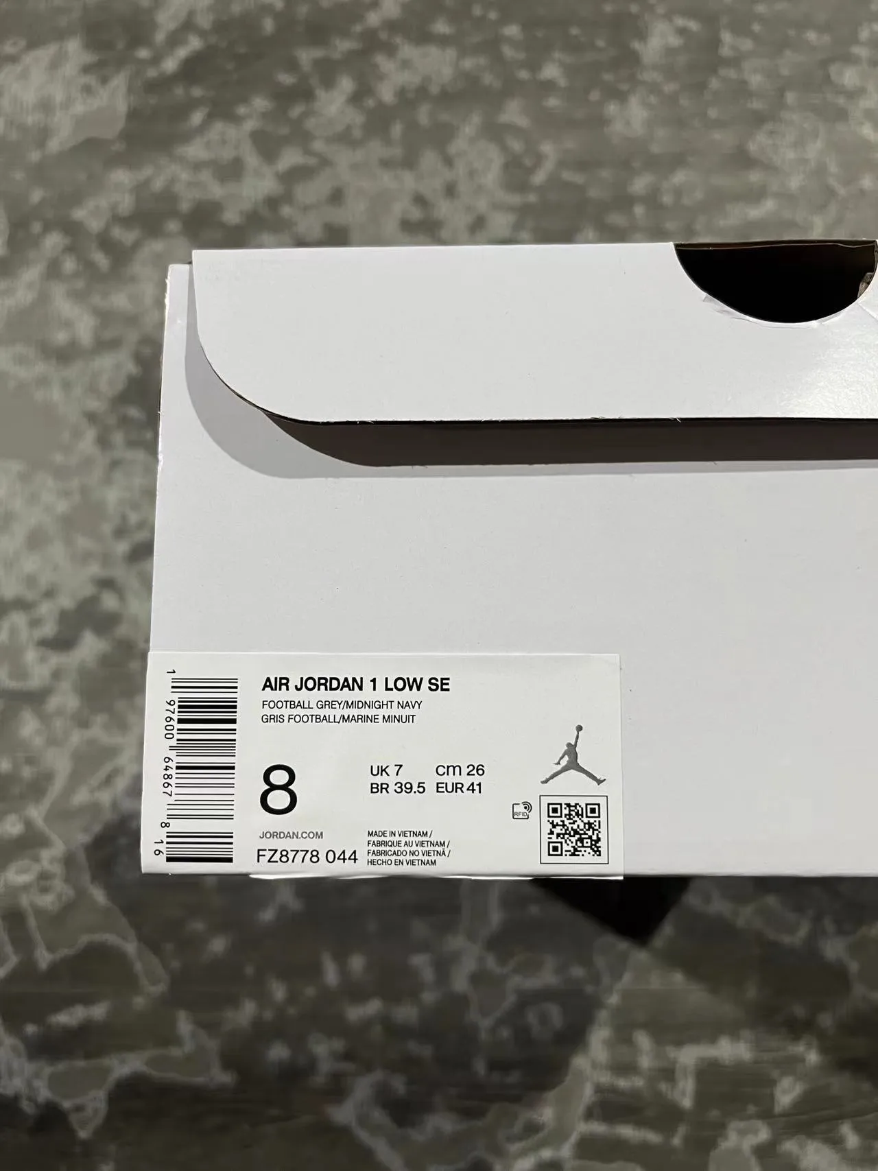 Nike Air Jordan 1 Low White Navy Lifestyle Sneakers 10