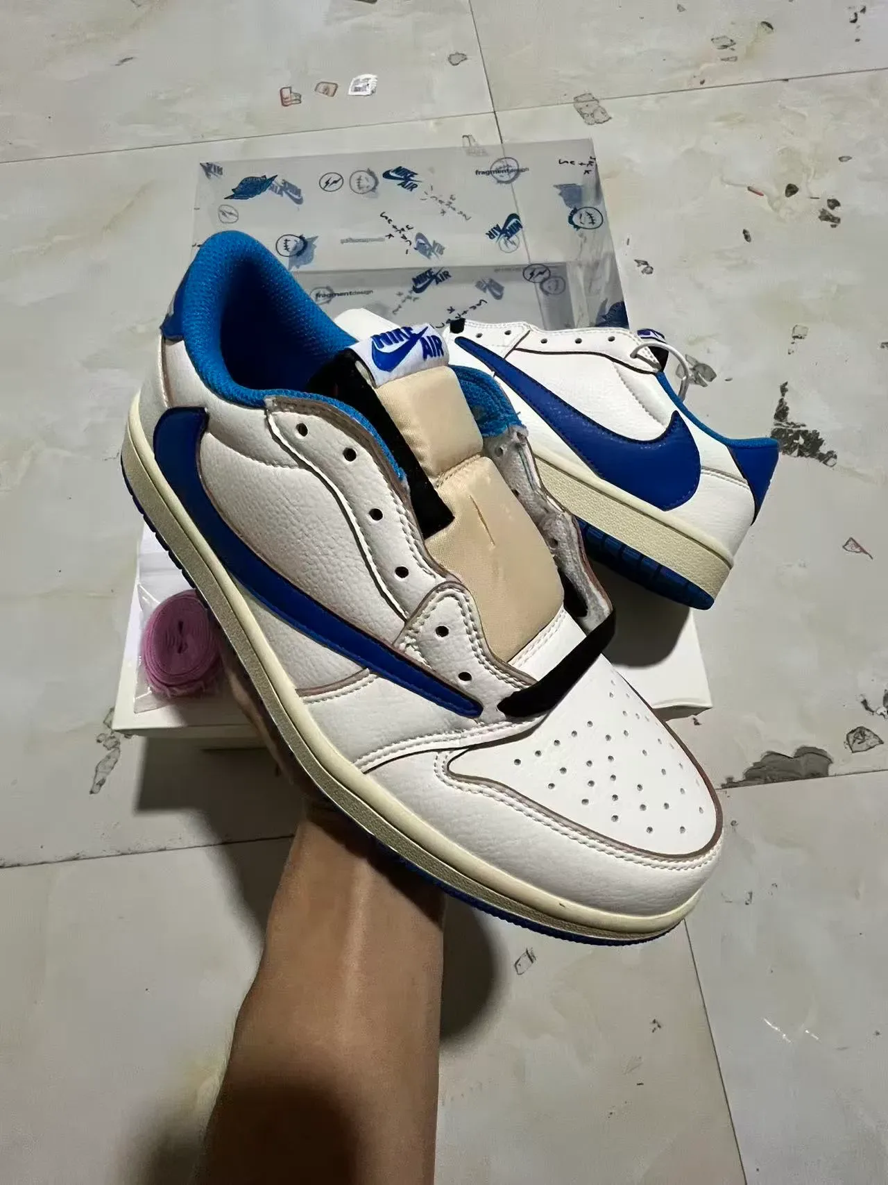 Nike Air Jordan 1 Low White Royal Blue Lifestyle Sneakers 2