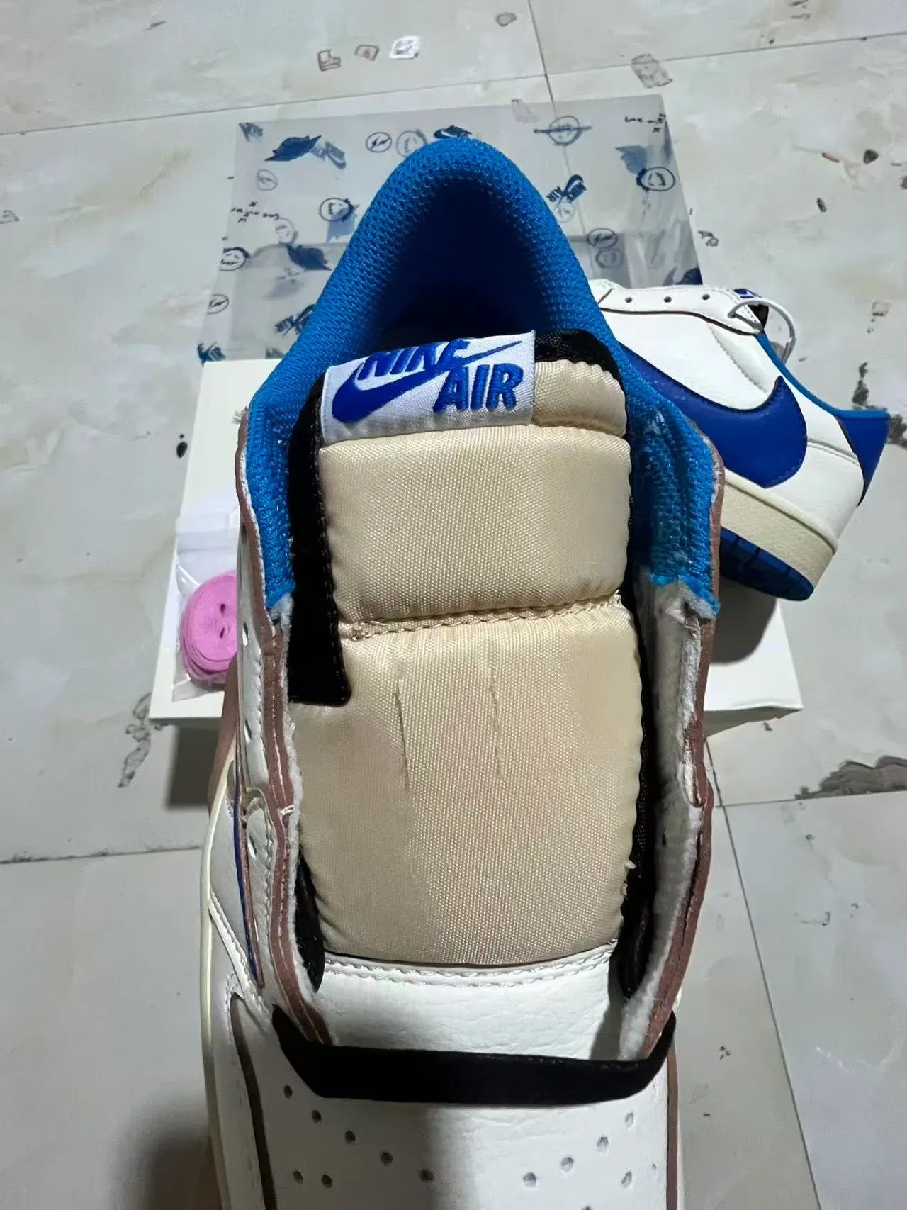 Nike Air Jordan 1 Low White Royal Blue Lifestyle Sneakers 4