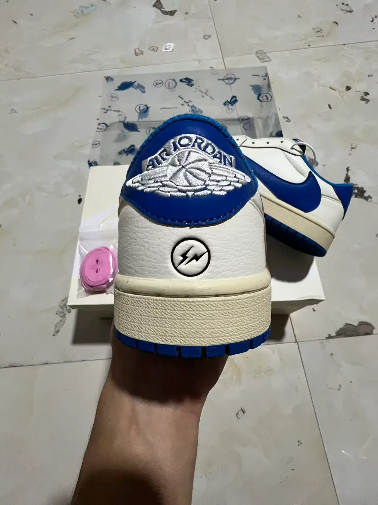 Nike Air Jordan 1 Low White Royal Blue Lifestyle Sneakers 8