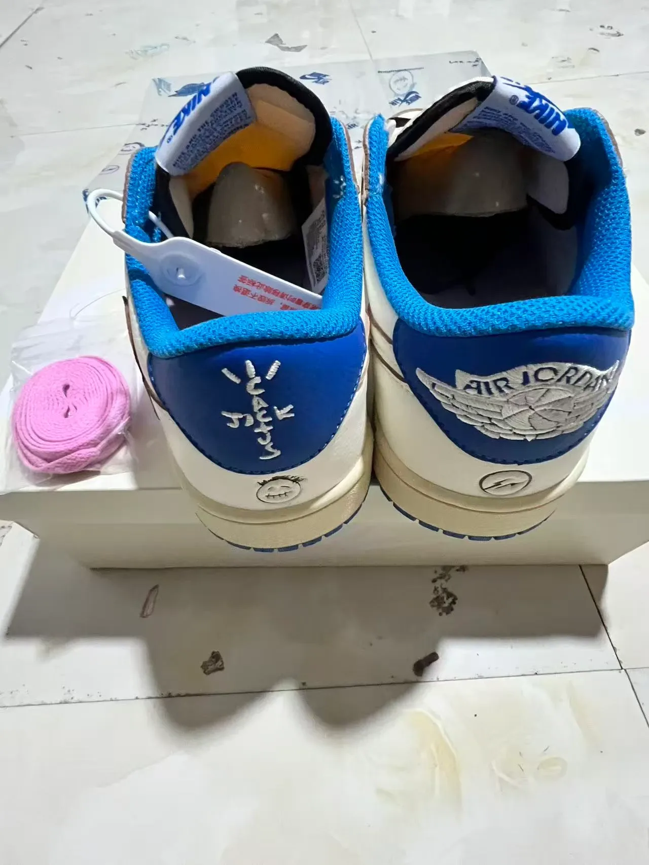 Nike Air Jordan 1 Low White Royal Blue Lifestyle Sneakers 9
