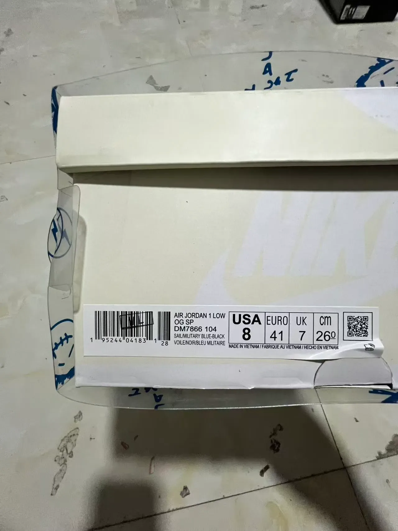 Nike Air Jordan 1 Low White Royal Blue Lifestyle Sneakers 11