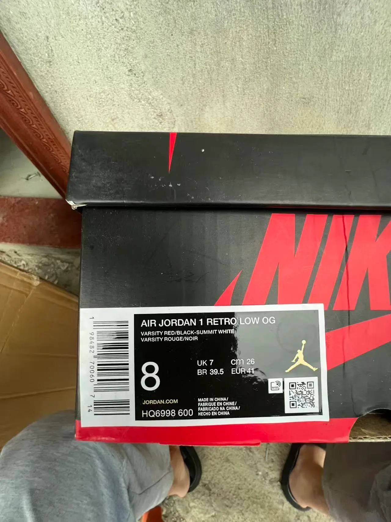 Nike Air Jordan 1 Red White Black Lifestyle Sneakers 9
