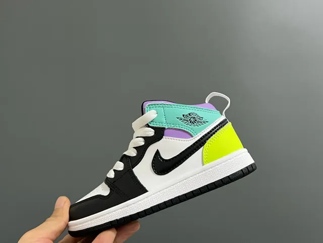 Nike Air Jordan 1 Blanc Violet Noir Chaussures de basketball 3