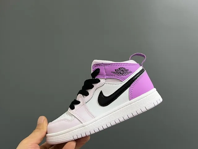 Nike Air Jordan 1 Blanc Violet Noir Chaussures de basketball 13
