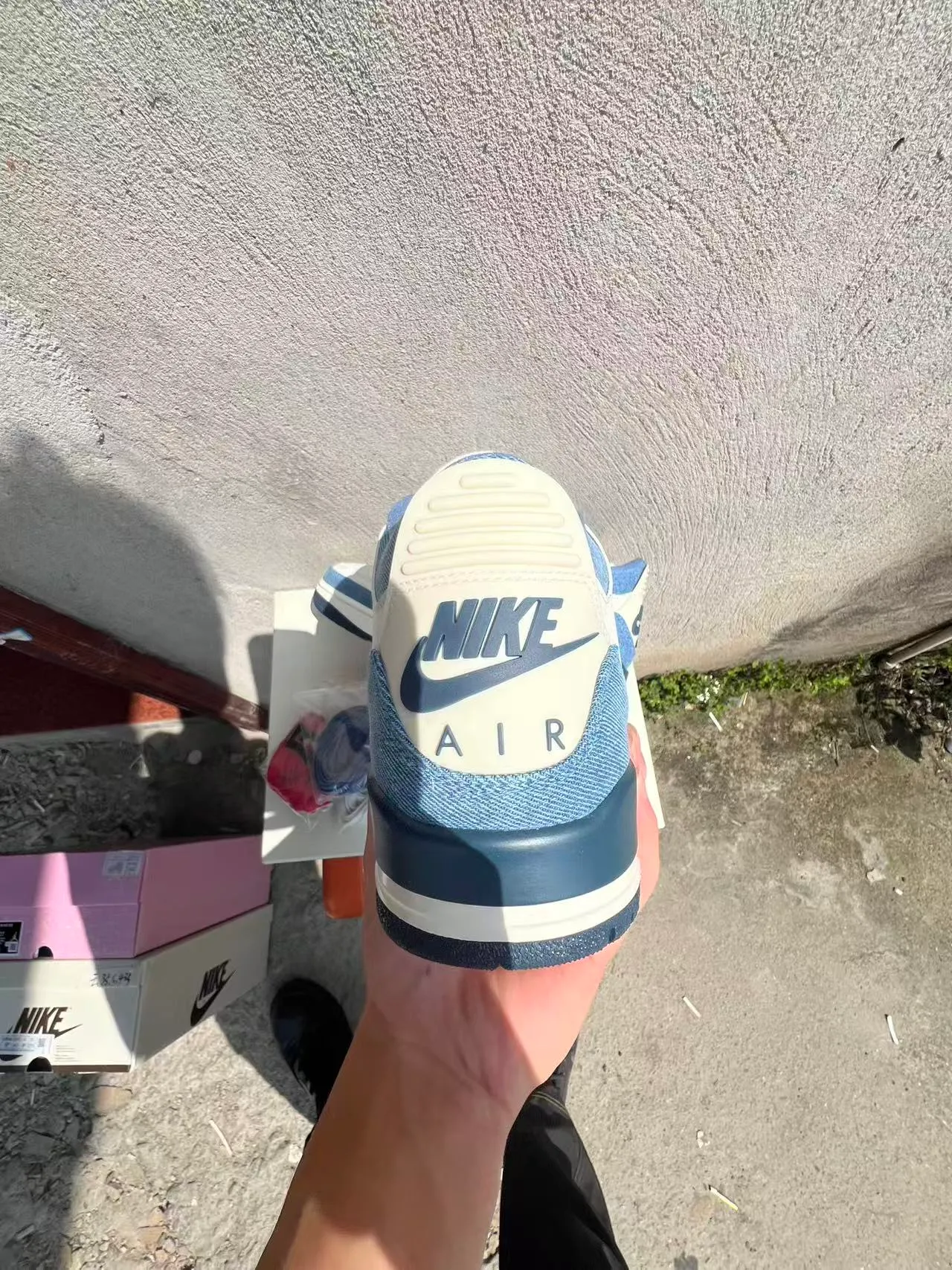 Nike Air Jordan 3 Denim Paneled Off-White Bleu Chaussures de Basketball 8