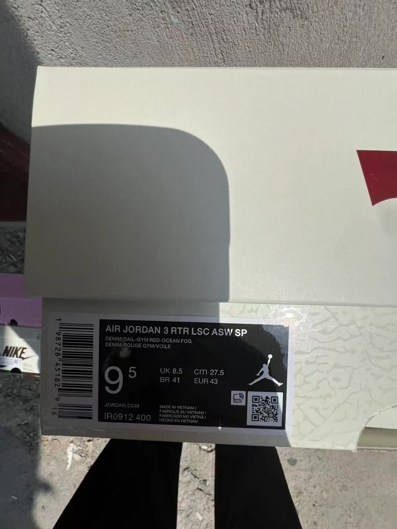 Nike Air Jordan 3 Denim Paneled Off-White Bleu Chaussures de Basketball 10