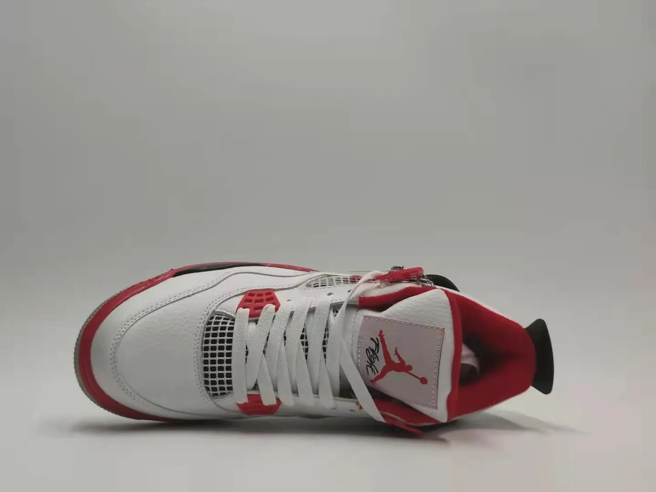 Nike Air Jordan 4 White Red Black Basketball Shoes 5