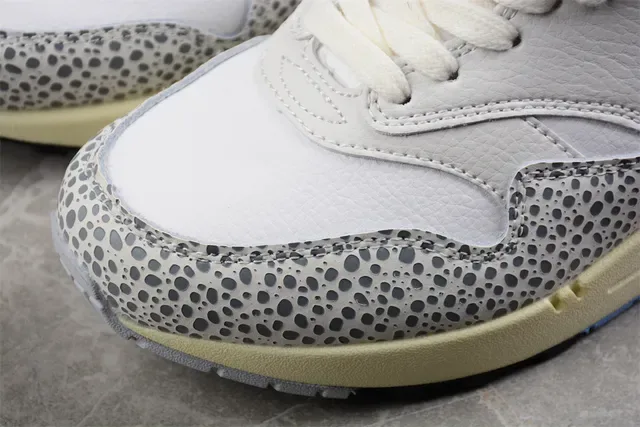 Nike Air Max 1 Spotted Print Cream Gray Lifestyle Sneakers 8