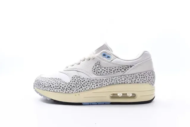 Nike Air Max 1 Spotted Print Cream Gray Lifestyle Sneakers 16